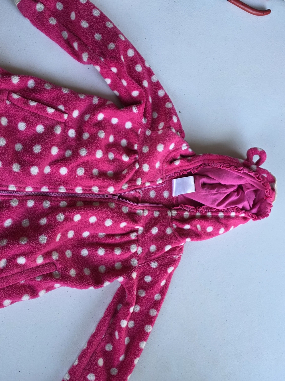 Gymboree Hot Pink Polka Dot Hooded One-Piece